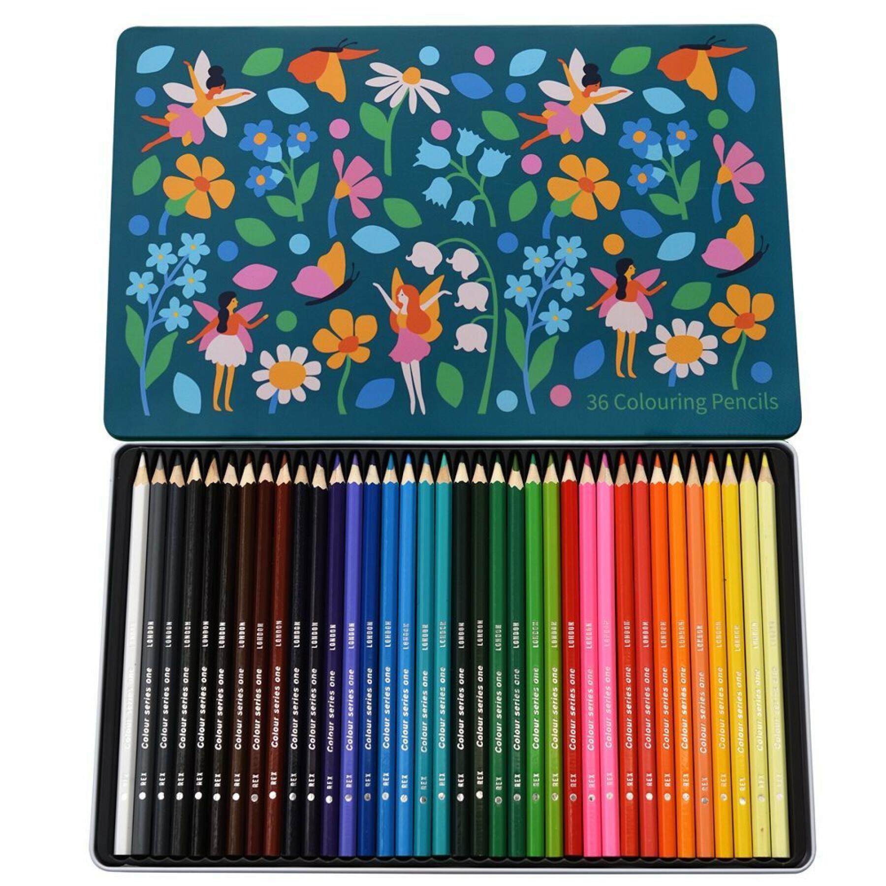 Box of 36 colored pencils Rex London Fairies In The Garden