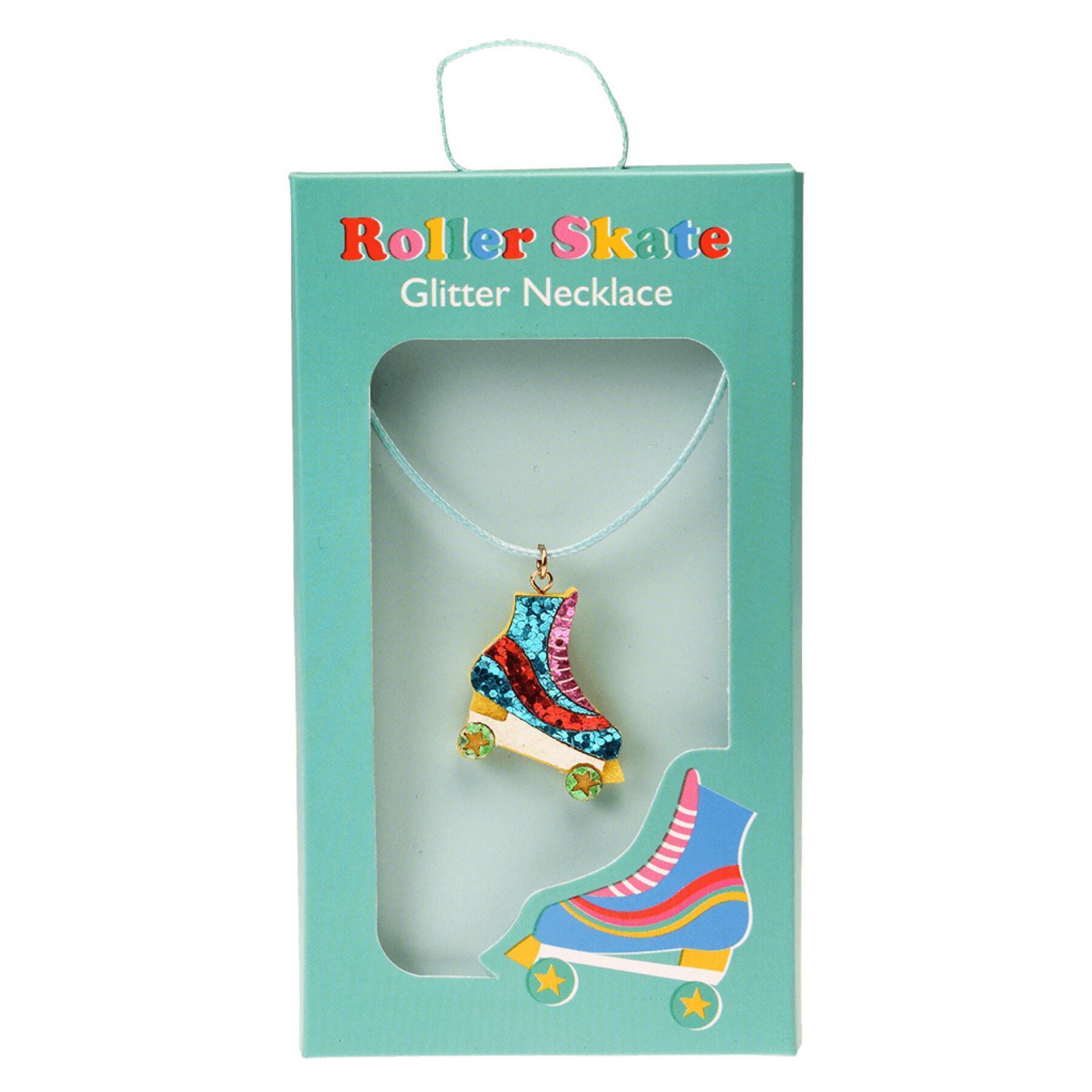 Glitter necklace roller skate child Rex London