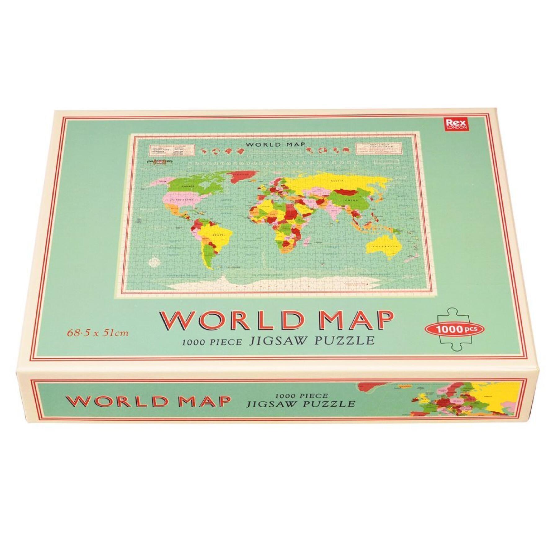 1000 piece puzzle Rex London World Map