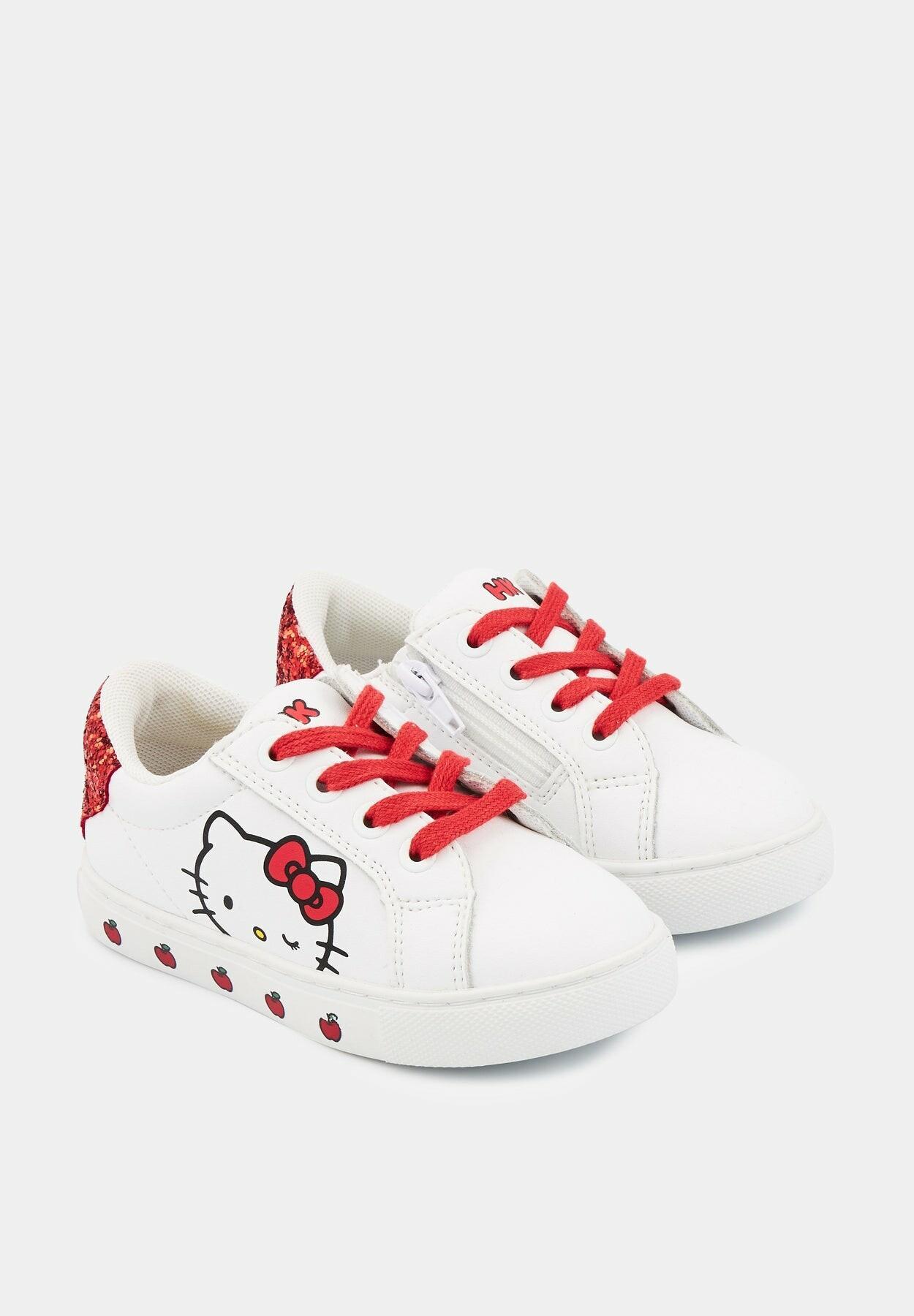 Girl sneakers Bons Baisers de Paname Mini Simone Hello Kitty - Glitter Rouge