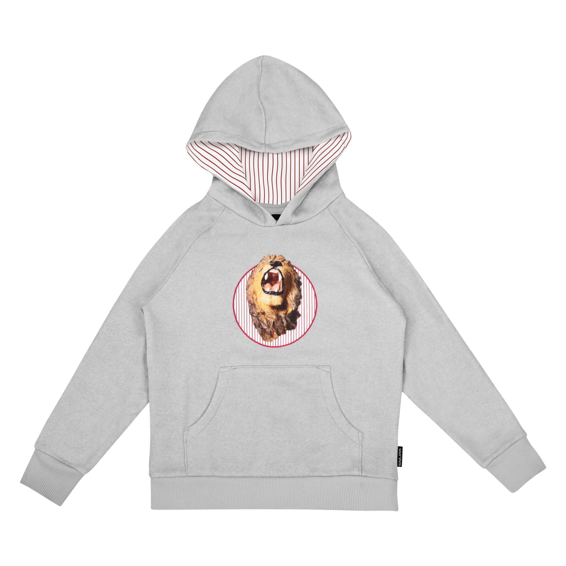 Sweatshirt baby hoodie Snurk Lion Head on Gots