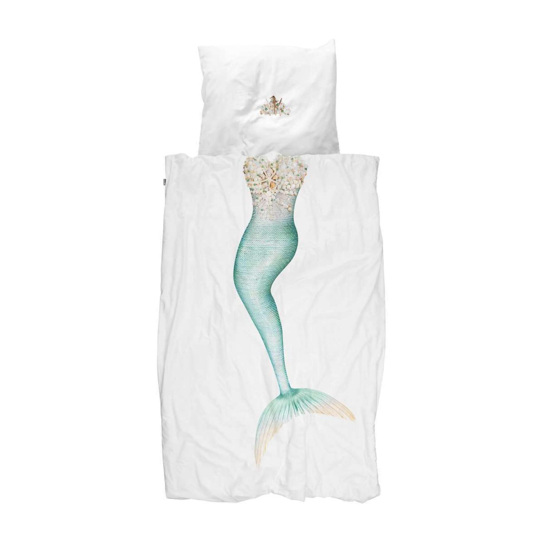 Comforter cover and pillowcase for children Snurk Mermaid
