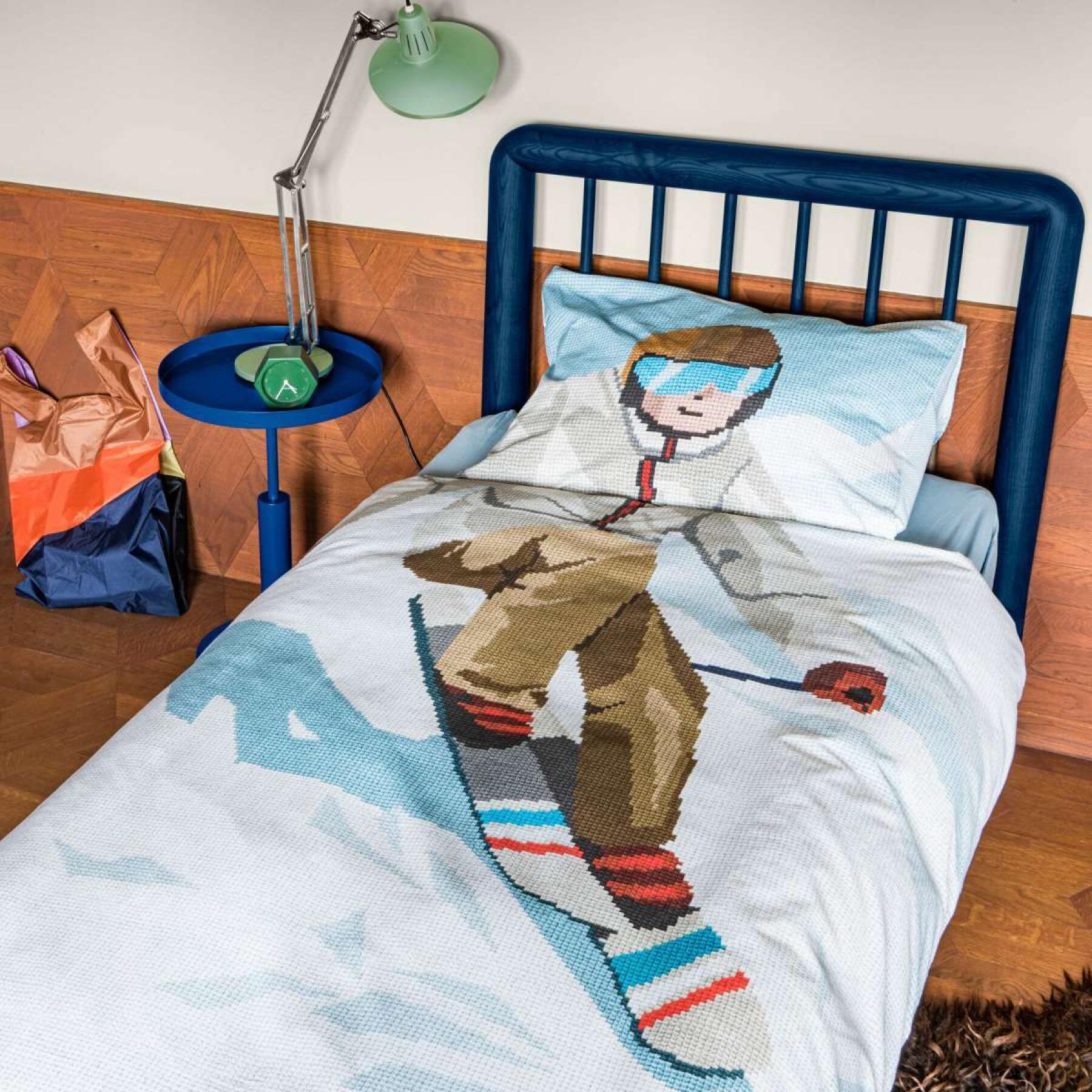 Comforter cover and pillowcase for children Snurk Ski