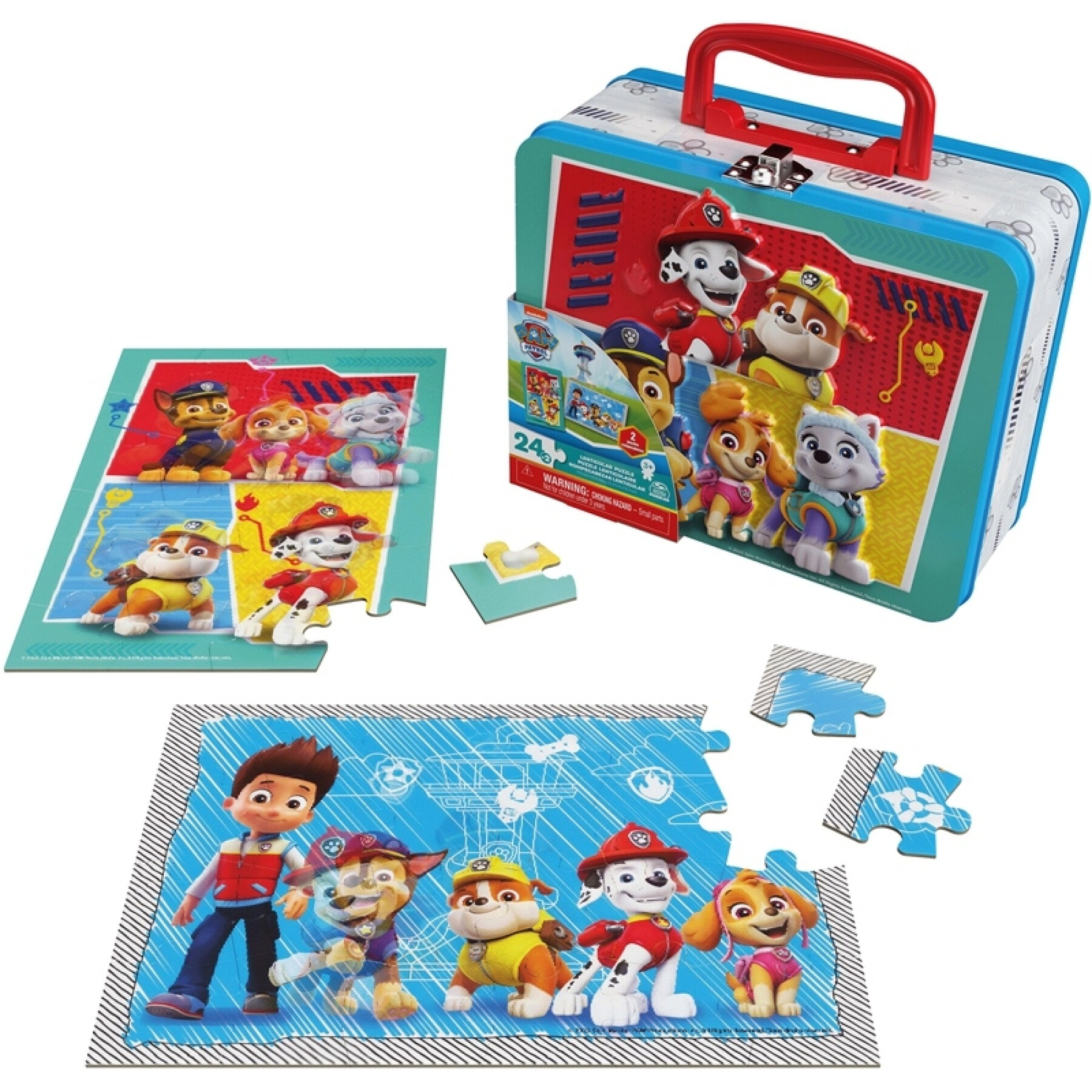 Puzzles with lenticular metal case Spin Master Ppatrol (x2)