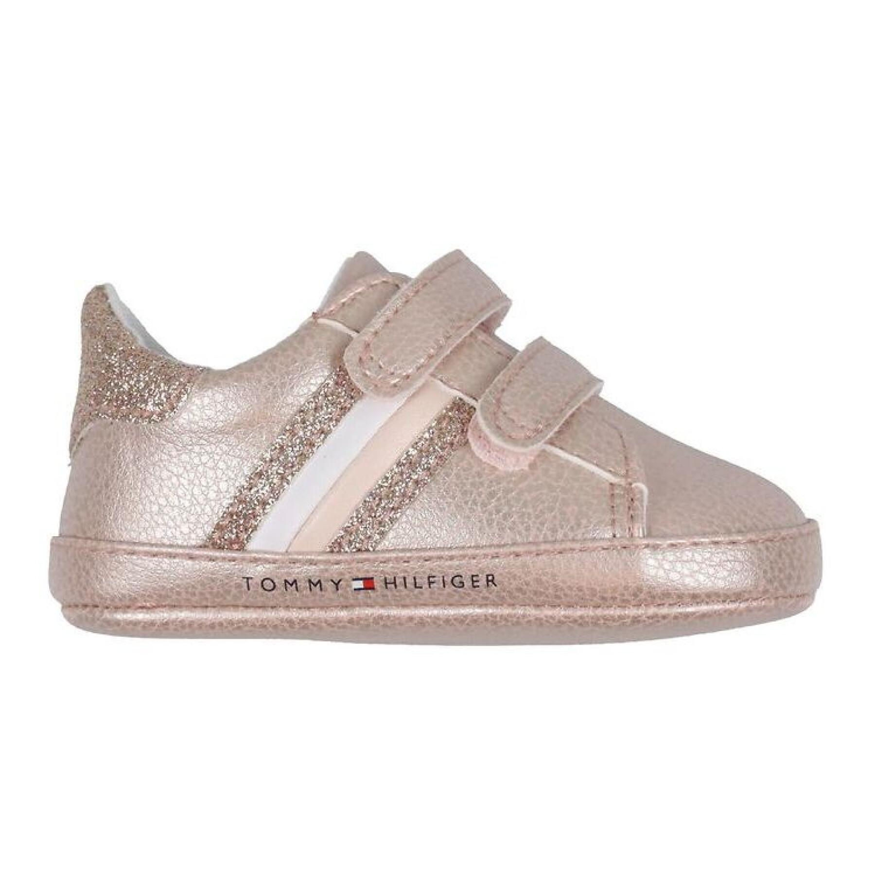 Velcro baby girl sneakers Tommy Hilfiger Rose Gold