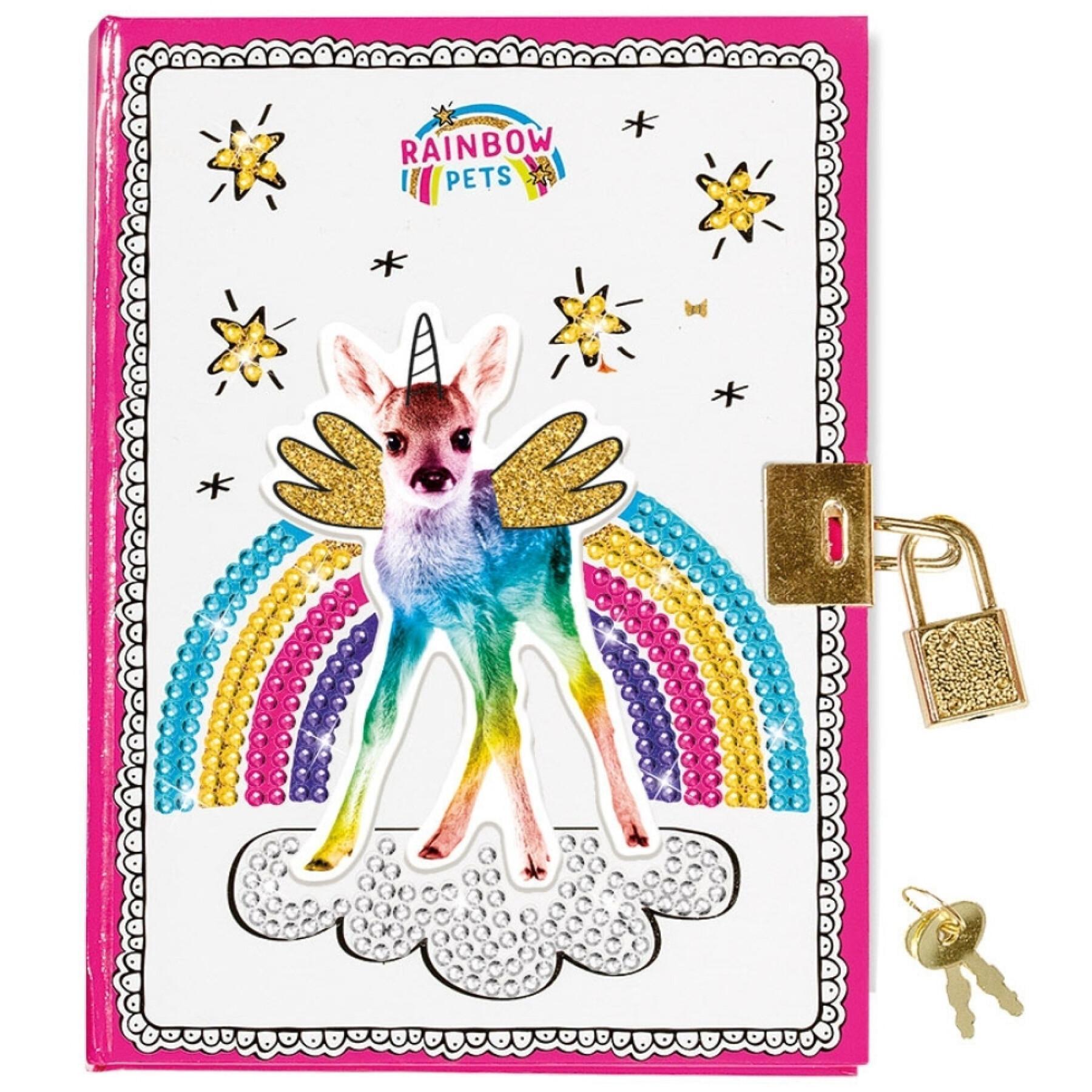 Diary with rainbow animal accessories Totum