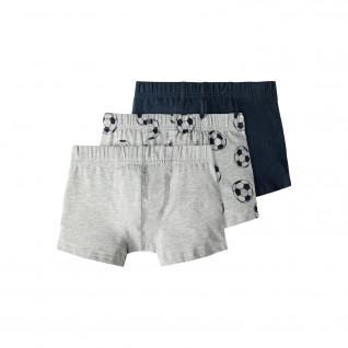Set of 3 boys' boxers Name it Football Tights