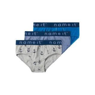 Pack of 3 children's underpants Name it Brief Anchor