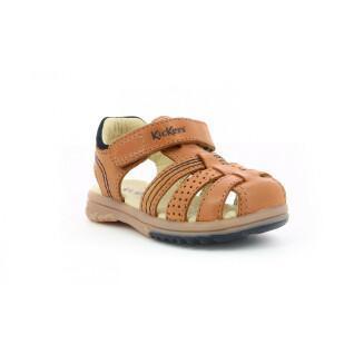 Baby boy sandals Kickers Platinium