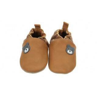 Baby slippers Robeez doubear camel