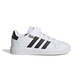 Kids' hook-and-loop sneakers with elastic laces adidas Grand Court