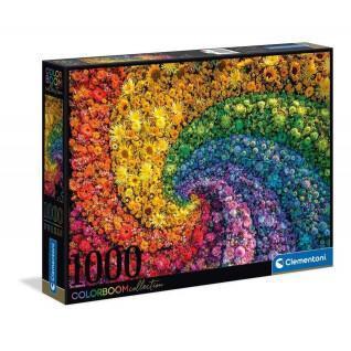 1000-piece colorboom spiral puzzles Clementoni