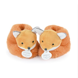 Slippers with rattle baby Doudou & compagnie Unicef - Renard