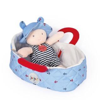 Quilted bassinet doll Doudou & compagnie Mathis