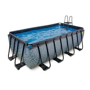 Swimming pool with sand filter pump Exit Toys Stone 400 x 200 x 122 cm