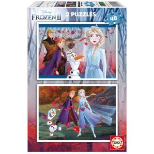 Puzzle 2 x 48 pieces Frozen