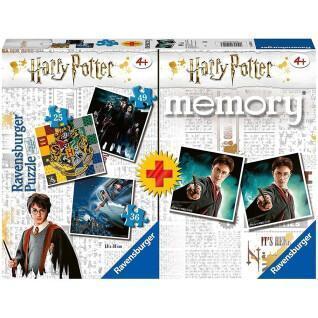 Triple puzzle + memory pack Harry Potter