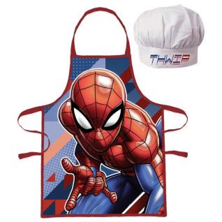 Apron and hat for children spiderman Marvel