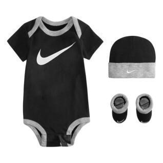 Baby boy romper + hat + booties set Nike NHN Swoosh