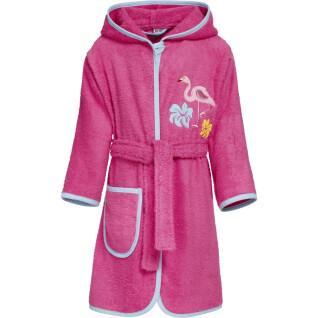 Baby terry bathrobe Playshoes Flamingo