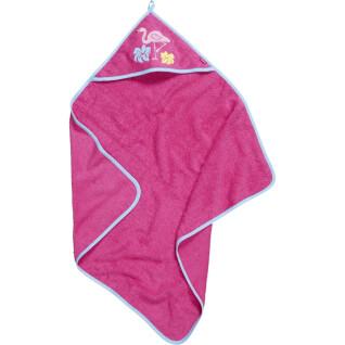 Hooded baby towel Playshoes Flamingo