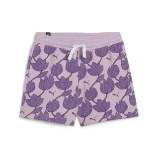 Girl's print shorts Puma Ess+ Blossom