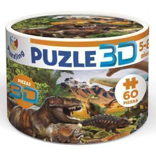 60 pieces 3d puzzle Puzzling Lenticular Dinosaurios
