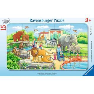 Puzzle frame 15 pieces excursion to the zoo Ravensburger