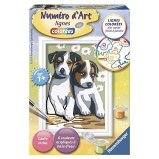 Mini art number two little puppies Ravensburger