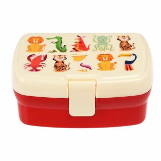 Lunch box with child tray Rex London Colourful Creatures