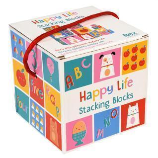 Educational game stacking blocks Rex London Happy Life