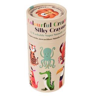 Set of 12 silky pencils Rex London Colourful Creatures