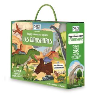 Book + puzzle the world of dinosaurs Sassi