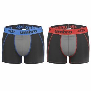 Set of 2 plain boxers with mesh front and stitching child Umbro