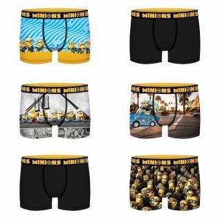 Set of 6 boxers for kids Les Minions Despicable