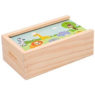 Wooden animal dominoes board game Woomax ECO
