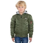 Detachable hooded bomber for kids Alpha Industries MA-1