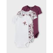 Pack of 3 baby bodysuits Name it