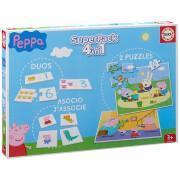 Set of 4 educational games Peppa Pig SúperLot