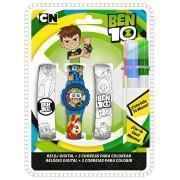 Digital watch with coloring bracelets cartoon network Ben 10