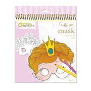 24 sheets of masks to color and cut out for girls Avenue Mandarine Graffy Pop Mask