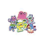 Scratchers my bag of 50 large stickers funny monsters Auzou