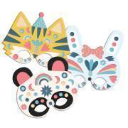 Disguise masks with foam stickers cute animals Auzou