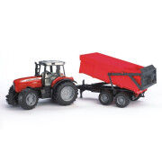 Car sets - massey fergusson7480 with tipping trailer Bruder