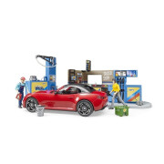 Figurine - Gas station and car wash Bruder
