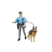 Figurine - Policeman with dog Bruder