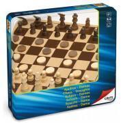 Wooden chess set in a metal box Cayro