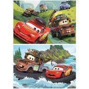 Set of 2 puzzles with 25 wooden pieces Disney Cars