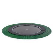 Trampoline buried at ground level with freezone safety tiles Exit Toys Dynamic 427 cm