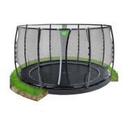 Trampoline buried at ground level with safety net Exit Toys Dynamic 366 cm